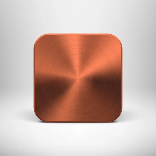 Technologie app pictogram met bronzen metalen textuur — Stockvector