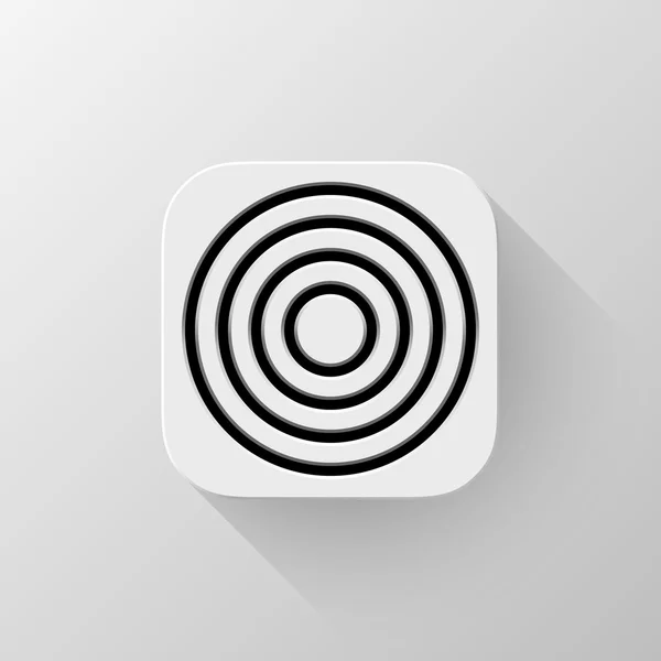 Fehér technológia App ikon sablon — Stock Vector
