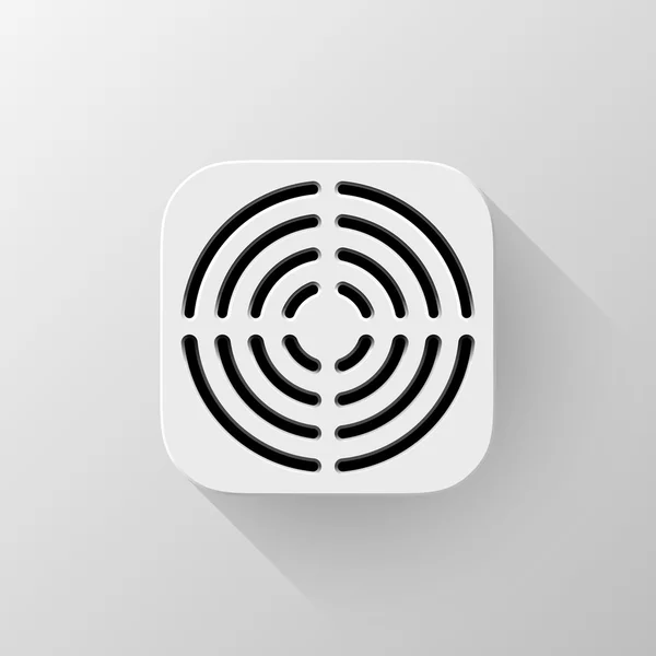 Λευκό τεχνολογία app εικονίδιο προτύπου — Διανυσματικό Αρχείο