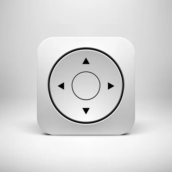 Tecnologia White Joystick App Icon — Vetor de Stock