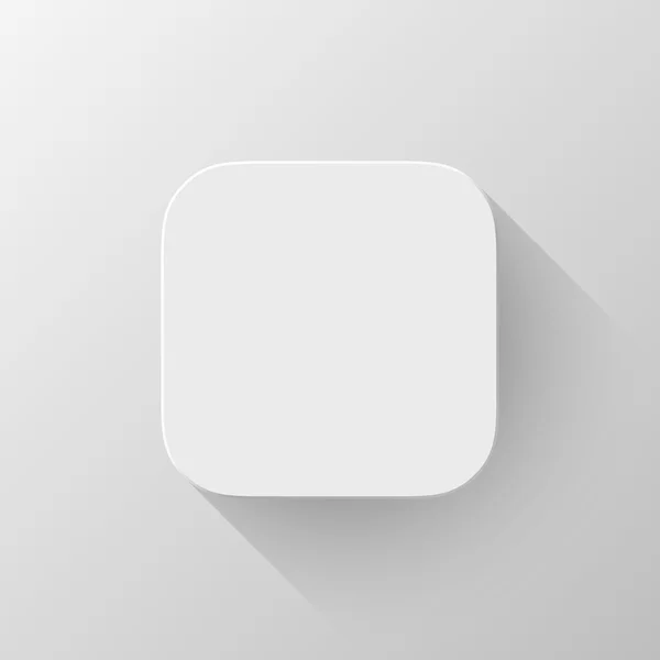 Fehér technológia App ikon üres sablon — Stock Vector