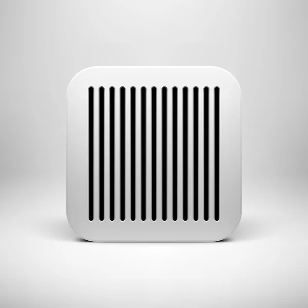 Modèle d'icône d'application de technologie blanche — Image vectorielle