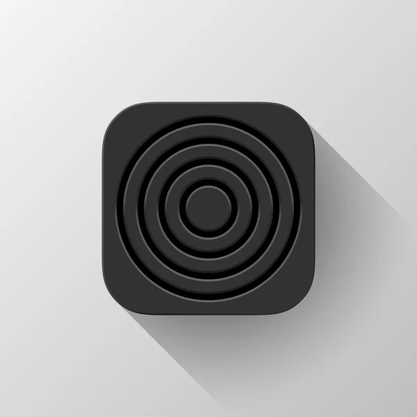 Schwarze Technologie App-Icon-Vorlage — Stockvektor