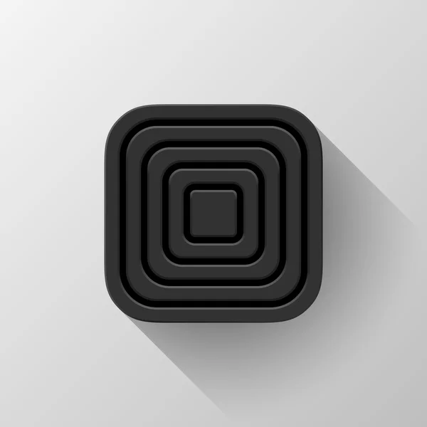 Black Technology App Icon Template — Stock Vector