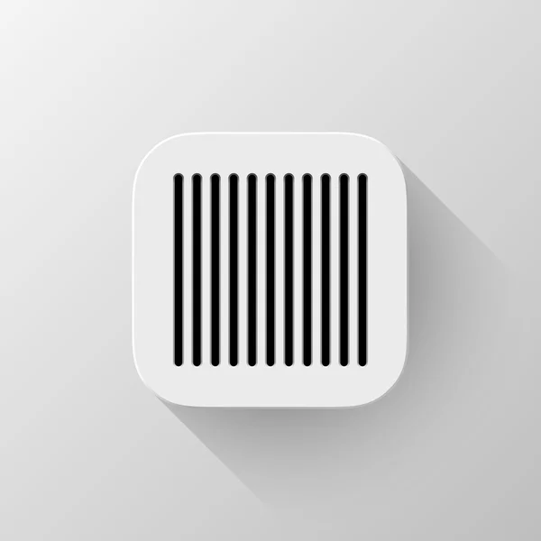 Biały technologii aplikacji ikona szablon — Wektor stockowy