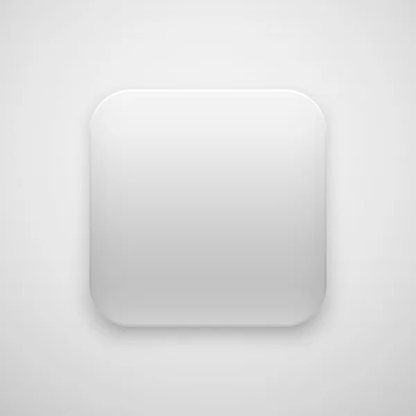 Plantilla de botón de icono de aplicación en blanco abstracto blanco — Vector de stock