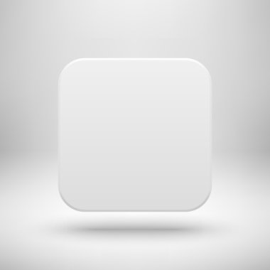 beyaz soyut boş app simgesi düğmesini şablon