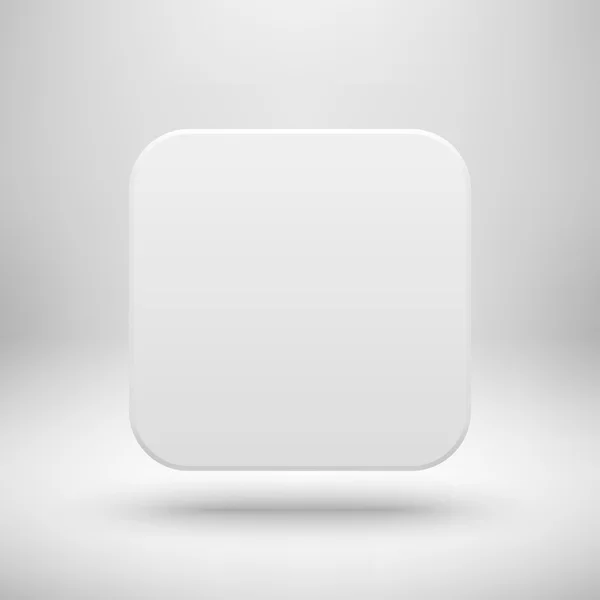 White Abstract Blank App Icon Template — стоковый вектор