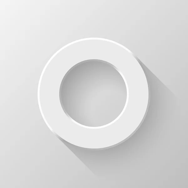 Plantilla blanca abstracta del botón del volumen del círculo en blanco — Archivo Imágenes Vectoriales