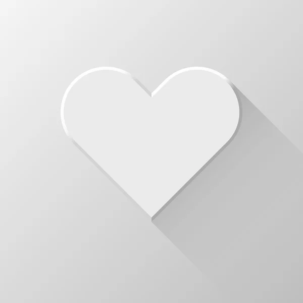 Weißes abstraktes Herzzeichen — Stockvektor