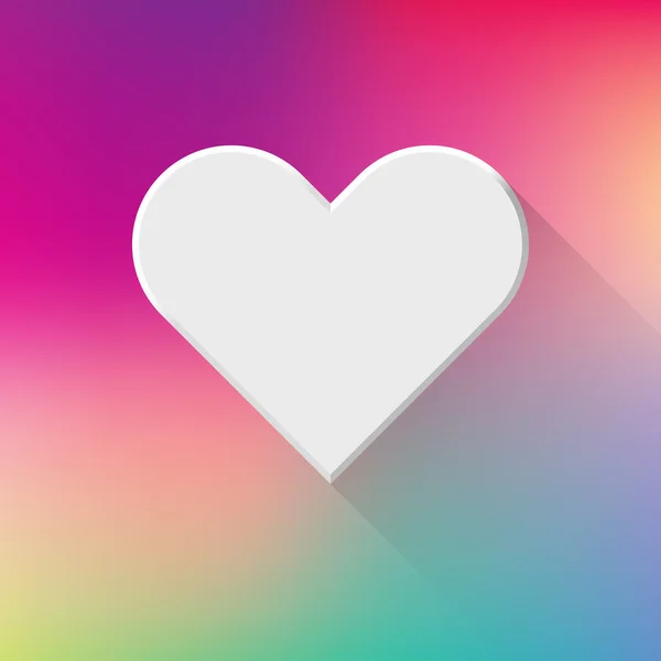 Witte abstracte hart teken — Stockvector
