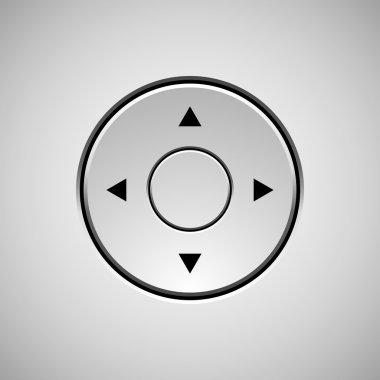 beyaz soyut joystick düğme şablonu