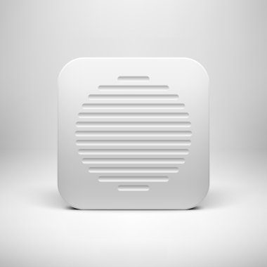 fehér absztrakt app ikon gomb sablon