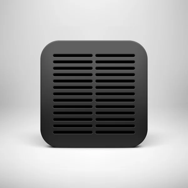 Modelo de botão Black Abstract App Icon — Vetor de Stock