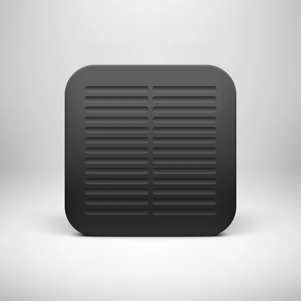Modelo de botão Black Abstract App Icon —  Vetores de Stock