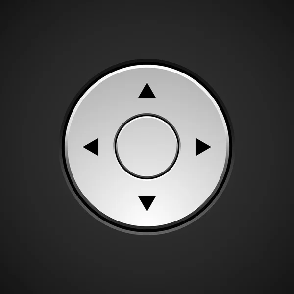 白の抽象的なジョイスティック ボタン テンプレート — ストックベクタ