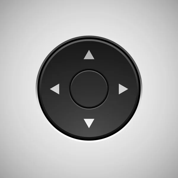 Black Abstract Joystick Button Template — Stock Vector