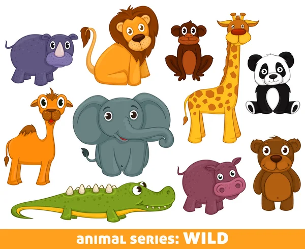 Wild animals — Stock Vector