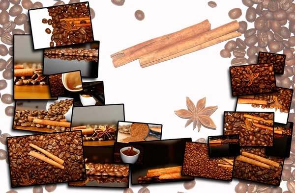 Collage of coffee motives — Stock Photo, Image