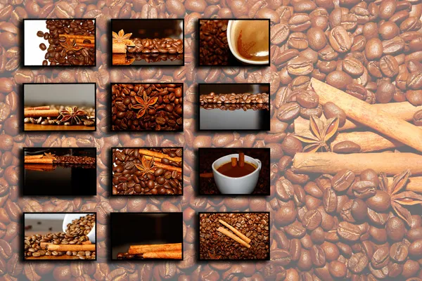 Kolaj kahve motifleri — Stok fotoğraf