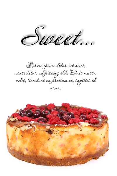 Cheesecake με σμέουρα. κολάζ, συλλογή — Φωτογραφία Αρχείου
