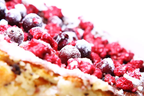 Tarta de queso con frambuesas — Foto de Stock