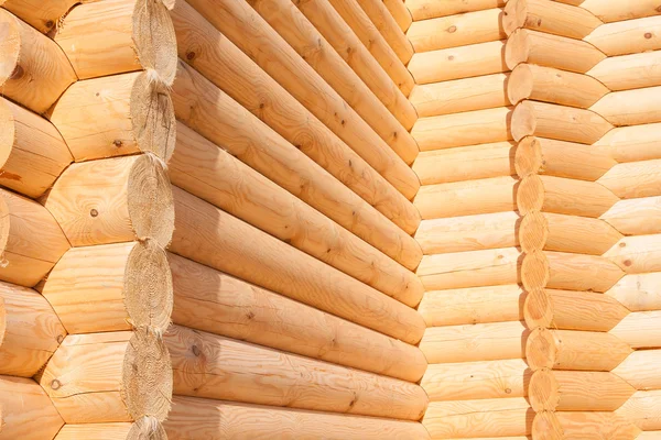Wooden wall from timber — Stock Photo, Image