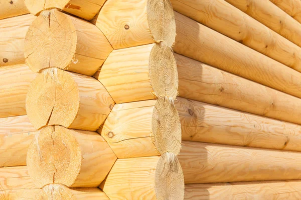 Wooden wall from timber — Stock Photo, Image