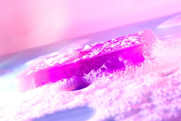 Glycerine soap with foam — Stock Photo, Image