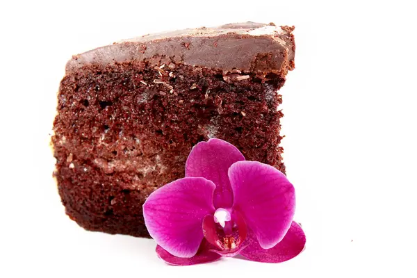 Шоколадний шифон торт — стокове фото