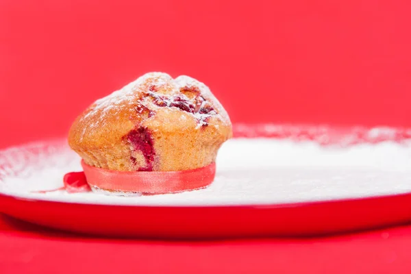 Maffin con frambuesas — Foto de Stock