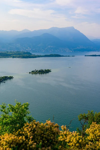 Vista Rocca Manerba Para Belo Lago Garda Brescia Itália Destino — Fotografia de Stock