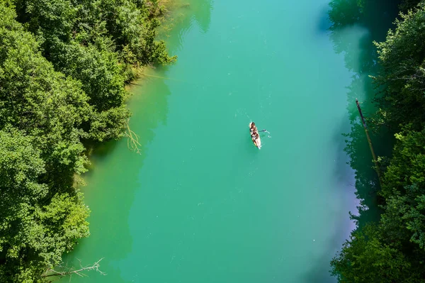 Kayak Río Bosque Hermoso Paisaje Natural — Foto de Stock