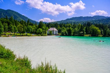 Walchensee Gölü - Herzogstand ve Kochel am dağına yakın - Almanya, Bavyera 'da güzel bir seyahat merkezi