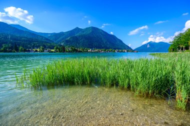 Walchensee Gölü - Herzogstand ve Kochel am dağına yakın - Almanya, Bavyera 'da güzel bir seyahat merkezi