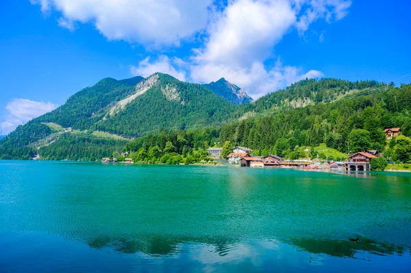 Lake Walchensee Közel Herzogstand Kochel See Gyönyörű Úti Cél Bajorországban — Stock Fotó