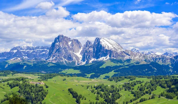 Seiser Alm Vagy Alpe Siusi Gyönyörű Hegyi Táj Dolomitokban Alpokban — Stock Fotó