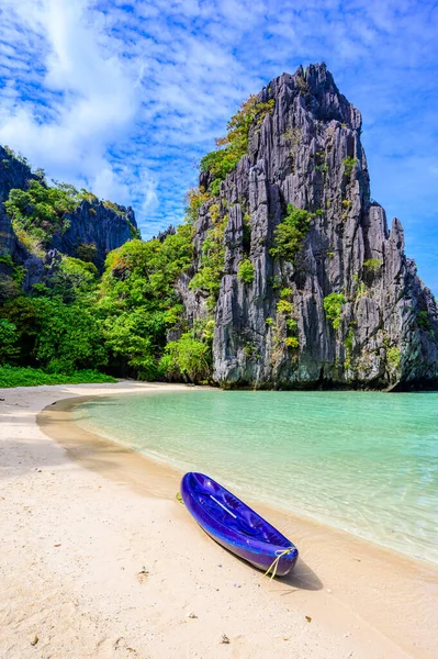 Playa Oculta Isla Matinloc Nido Palawan Filipinas Laguna Paradisíaca Playa — Foto de Stock