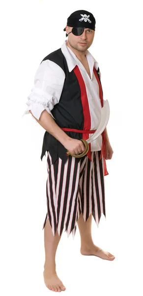 Homme habillé comme un pirate dans le — Photo