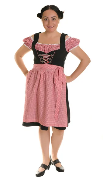 En kvinna i traditionella bayerska klänning - dirndl. — Stockfoto