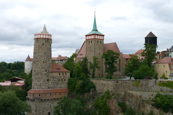 Old Waterworks and Church of St. Michael. Bautzen. Saxony. Germany — Stock Photo, Image