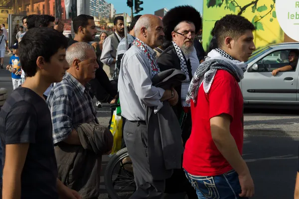 Al-Quds Day. Demonstrations against Israel, and its control of Jerusalem. Solidarity with the Palestinian — Stock Photo, Image