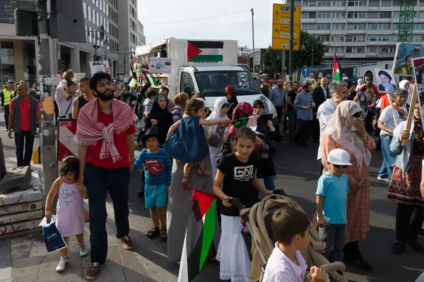 Journée Al-Quds. Manifestations contre Israël et son contrôle de Jérusalem. Solidarité avec les Palestiniens — Photo