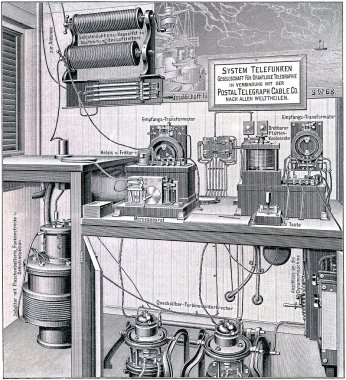 Radio System Telefunken, on the steamer 
