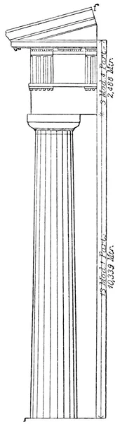 Tempio d'ordine dorico di Zeus a Nemea . — Vettoriale Stock