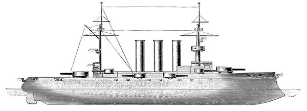 Pancernik rosyjski pavel władczy i 1906 — Wektor stockowy