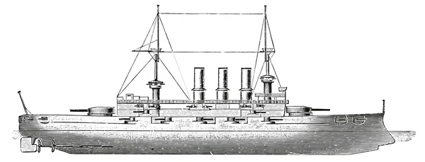 Cuirassé hms amiral nelson, 1905 — Image vectorielle