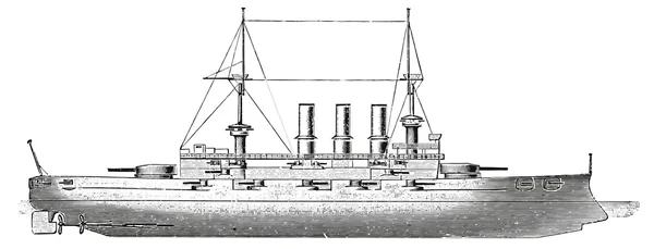 Navio HMS Lord Nelson, 1905 —  Vetores de Stock