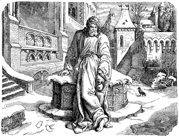 Stare ryciny. pokazuje Henryka iv, cesarz rzymski — Wektor stockowy