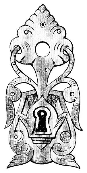 Correa en la cerradura, Alemania, siglo XVI . — Archivo Imágenes Vectoriales